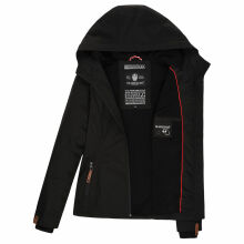 Marikoo Brombeere Damen Übergansjacke Frühlings Jacke Schwarz-Größe XXXXXL - Gr. 50