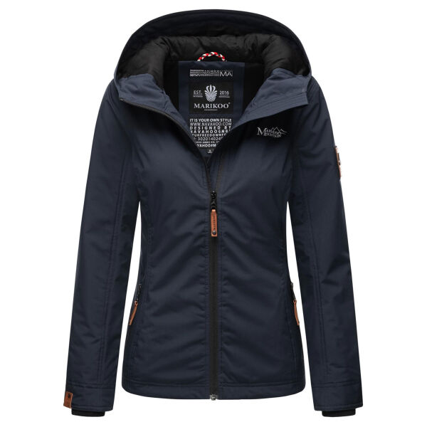 Marikoo Brombeere Damen Übergansjacke Frühlings Jacke Navy-Größe XXXXXXL - Gr. 52