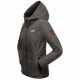 Marikoo Brombeere Damen Übergansjacke Frühlings Jacke Anthrazit-Größe XXXXL - Gr. 48