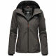 Marikoo Brombeere Damen Übergansjacke Frühlings Jacke Anthrazit-Größe XXXXXL - Gr. 50