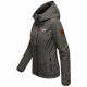 Marikoo Brombeere Damen Übergansjacke Frühlings Jacke Anthrazit-Größe XXXXXL - Gr. 50