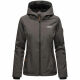 Marikoo Brombeere Damen Übergansjacke Frühlings Jacke Anthrazit-Größe XXXXXXL - Gr. 52
