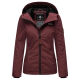 Marikoo Brombeere Damen Übergansjacke Frühlings Jacke Weinrot-Größe XXXXL - Gr. 48