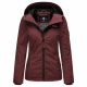 Marikoo Brombeere Damen Übergansjacke Frühlings Jacke Weinrot-Größe XXXXXL - Gr. 50