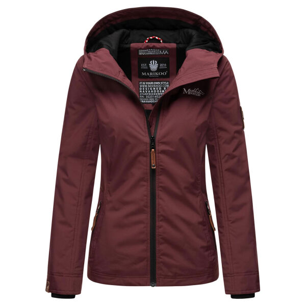 Marikoo Brombeere Damen Übergansjacke Frühlings Jacke Weinrot-Größe XXXXXXL - Gr. 52