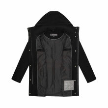 Marikoo Katalinaa Damen Mantel Schwarz-Größe L - Gr. 40