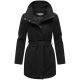 Marikoo Katalinaa Damen Mantel Schwarz-Größe XXL - Gr. 44