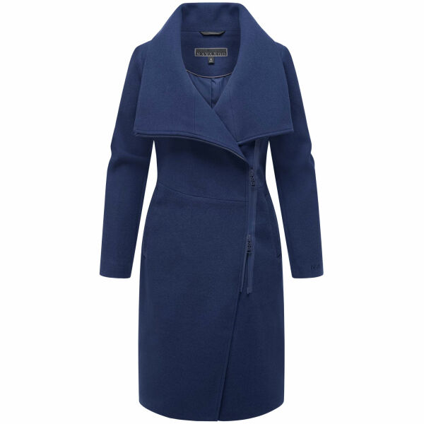 Navahoo Samtrose Damen Mantel mit Stehkragen  Navy-Größe XS - Gr. 34