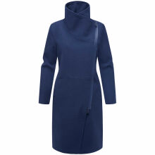 Navahoo Samtrose Damen Mantel mit Stehkragen  Navy-Größe XS - Gr. 34