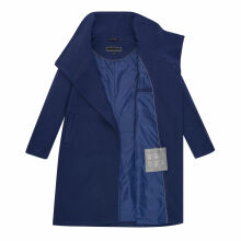 Navahoo Samtrose Damen Mantel mit Stehkragen  Navy-Größe XS - Gr. 34