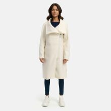 Navahoo Samtrose Damen Mantel mit Stehkragen  Offwhite-Größe XS - Gr. 34
