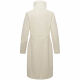 Navahoo Samtrose Damen Mantel mit Stehkragen  Offwhite-Größe XS - Gr. 34