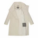 Navahoo Samtrose Damen Mantel mit Stehkragen  Offwhite-Größe XS - Gr. 34