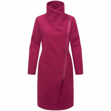 Navahoo Samtrose Damen Mantel mit Stehkragen  Berry Wine-Größe XS - Gr. 34