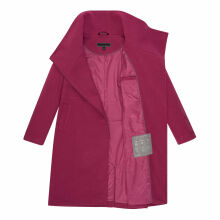 Navahoo Samtrose Damen Mantel mit Stehkragen  Berry Wine-Größe XS - Gr. 34