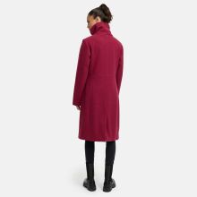 Navahoo Samtrose Damen Mantel mit Stehkragen  Berry Wine-Größe XS - Gr. 34