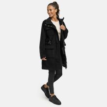 Marikoo Tanokoo Damen Winter Mantel Schwarz-Größe S - Gr. 36