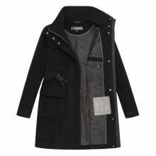 Marikoo Tanokoo Damen Winter Mantel Schwarz-Größe XXL - Gr. 44
