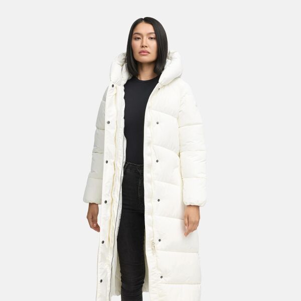 Navahoo Eisblick Damen Winter Steppmantel  Offwhite-Größe S - Gr. 36