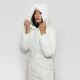 Navahoo Eisblick Damen Winter Steppmantel  Offwhite-Größe S - Gr. 36