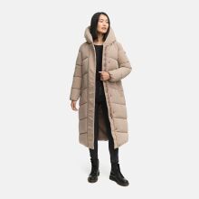 Navahoo Eisblick Damen Winter Steppmantel  Taupe Grey-Größe S - Gr. 36