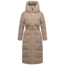 Navahoo Eisblick Damen Winter Steppmantel  Taupe Grey-Größe S - Gr. 36