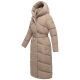 Navahoo Eisblick Damen Winter Steppmantel  Taupe Grey-Größe S - Gr. 36