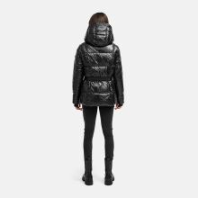 Navahoo Eisglanz Damen Winter Steppjacke  Schwarz Größe XS - Gr. 34
