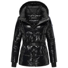 Navahoo Eisglanz Damen Winter Steppjacke  Schwarz Größe XS - Gr. 34