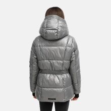 Navahoo Eisglanz Damen Winter Steppjacke  Grey Größe XS - Gr. 34