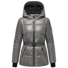 Navahoo Eisglanz Damen Winter Steppjacke  Grey Größe XS - Gr. 34