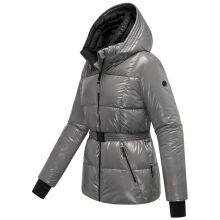 Navahoo Eisglanz Damen Winter Steppjacke  Grey Größe XS - Gr. 34
