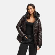 Navahoo Eisglanz Damen Winter Steppjacke  Choco Größe XS - Gr. 34