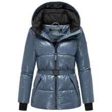Navahoo Eisglanz Damen Winter Steppjacke  Dusty Blue Größe XS - Gr. 34