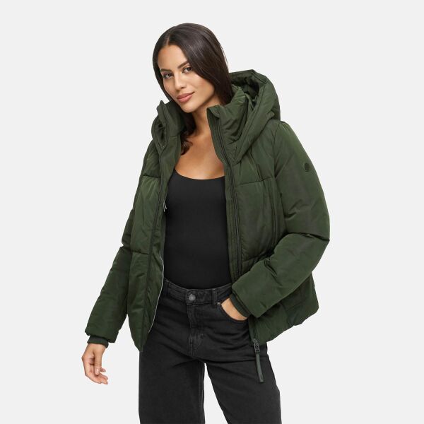 Navahoo Flüsterfee Damen Winter Jacke  Dark Olive-Größe S - Gr. 36