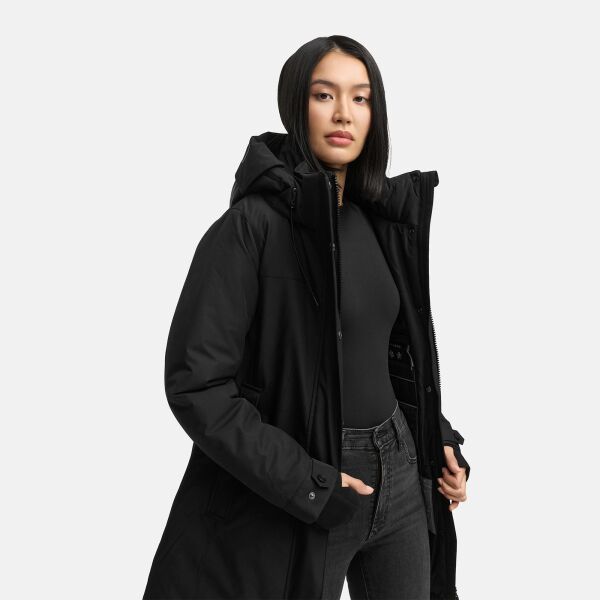 Navahoo Frostkuss Damen Winter Parka Jacke  Schwarz-Größe S - Gr. 36