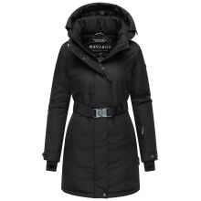 Navahoo Frostkuss Damen Winter Parka Jacke  Schwarz-Größe S - Gr. 36
