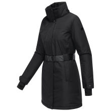 Navahoo Frostkuss Damen Winter Parka Jacke  Schwarz-Größe S - Gr. 36