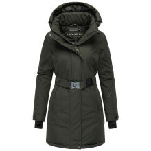 Navahoo Frostkuss Damen Winter Parka Jacke  Dark Olive-Größe S - Gr. 36