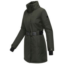 Navahoo Frostkuss Damen Winter Parka Jacke  Dark Olive-Größe S - Gr. 36