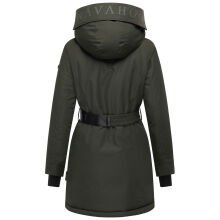 Navahoo Frostkuss Damen Winter Parka Jacke  Dark Olive-Größe S - Gr. 36