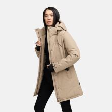 Navahoo Frostkuss Damen Winter Parka Jacke  Taupe Grey-Größe S - Gr. 36