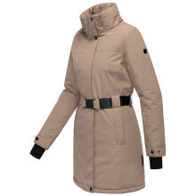 Navahoo Frostkuss Damen Winter Parka Jacke  Taupe Grey-Größe S - Gr. 36