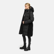 Navahoo Funkelteddy Damen Winter Steppmantel Parka  Schwarz-Größe XS - Gr. 34