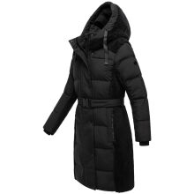 Navahoo Funkelteddy Damen Winter Steppmantel Parka  Schwarz-Größe XS - Gr. 34