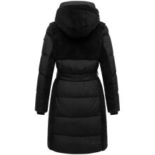 Navahoo Funkelteddy Damen Winter Steppmantel Parka  Schwarz-Größe XS - Gr. 34