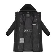 Navahoo Funkelteddy Damen Winter Steppmantel Parka  Schwarz-Größe XS - Gr. 34