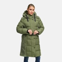 Navahoo Funkelteddy Damen Winter Steppmantel Parka  Olive Leaf-Größe XS - Gr. 34