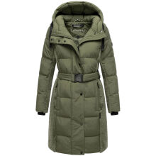 Navahoo Funkelteddy Damen Winter Steppmantel Parka  Olive Leaf-Größe XS - Gr. 34
