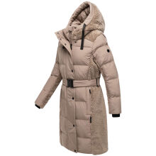 Navahoo Funkelteddy Damen Winter Steppmantel Parka  Taupe Grey-Größe XS - Gr. 34
